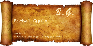 Bichel Gyula névjegykártya